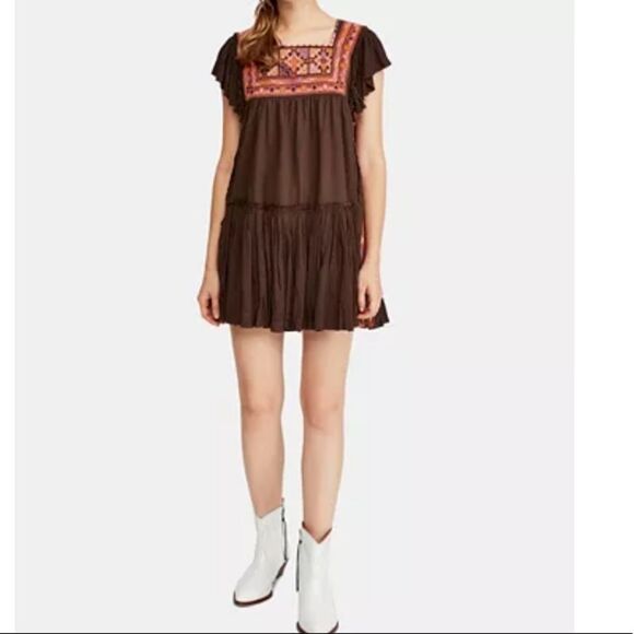 NWT Free People Day Glow Mini Dress - Picture 1 of 6